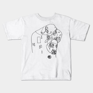 KLIMT - The Kiss (white background) Kids T-Shirt